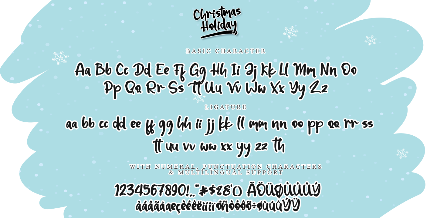 Пример шрифта Christmas Holiday Regular